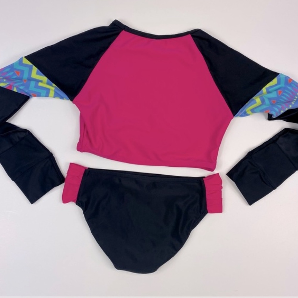 Limeapple Cropped Rash Guard Set - Picture 4 of 8
